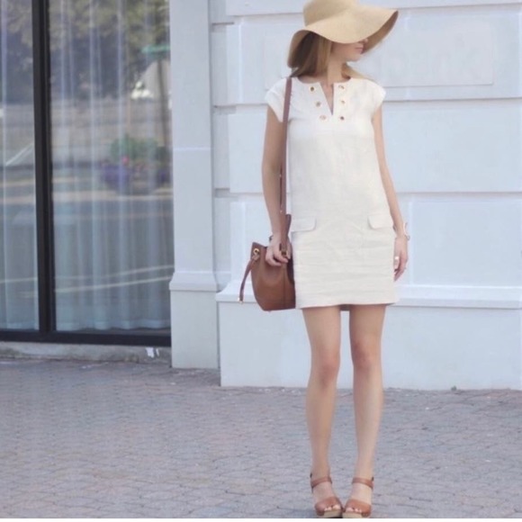 J. Crew Cream Midi Dress - Picture 1 of 11